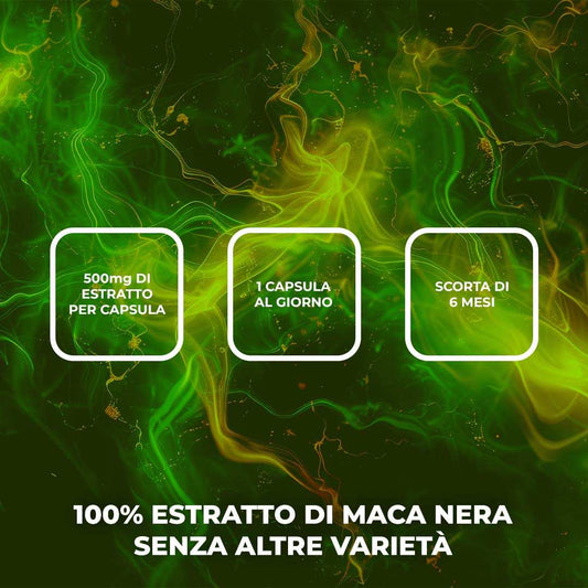 MACA NERA 100% - Integratore alimentare a base di Estratto di Maca Nera