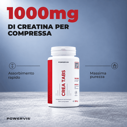 CREA TABS - Integratore alimentare a base di Creatina Monoidrato in Compresse