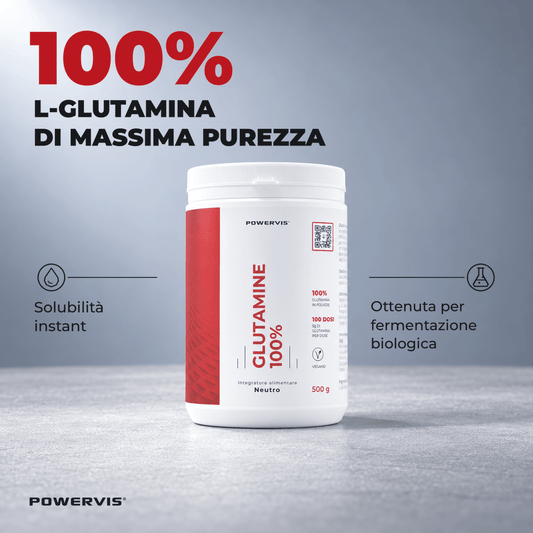 GLUTAMINE 100% - Integratore a base di Glutammina in Polvere