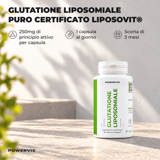 GLUTATIONE LIPOSOMIALE - Integratore alimentare a base di Glutatione Liposomiale Certificato Liposovit®