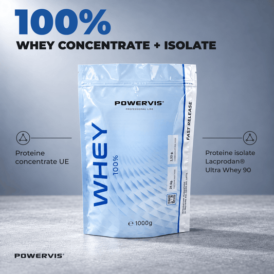 WHEY 100% - Proteine Whey del siero del latte Concentrate e Isolate