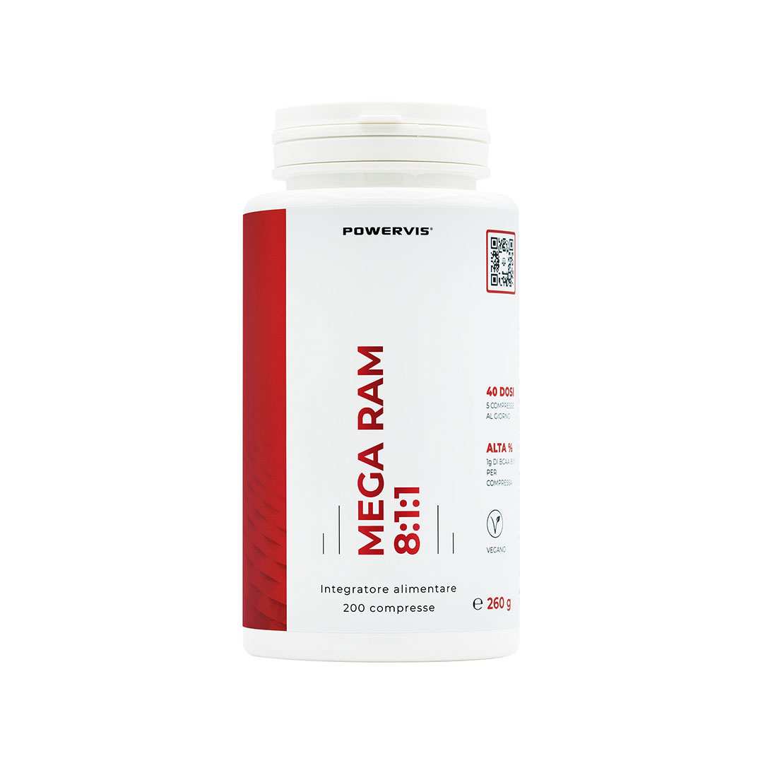 MEGA RAM 8:1:1 - Integratore alimentare a base di Bcaa 8:1:1 in Compresse
