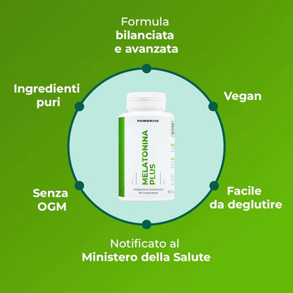 MELATONINA PLUS - Integratore a base di Melatonina e altri estratti in Compresse
