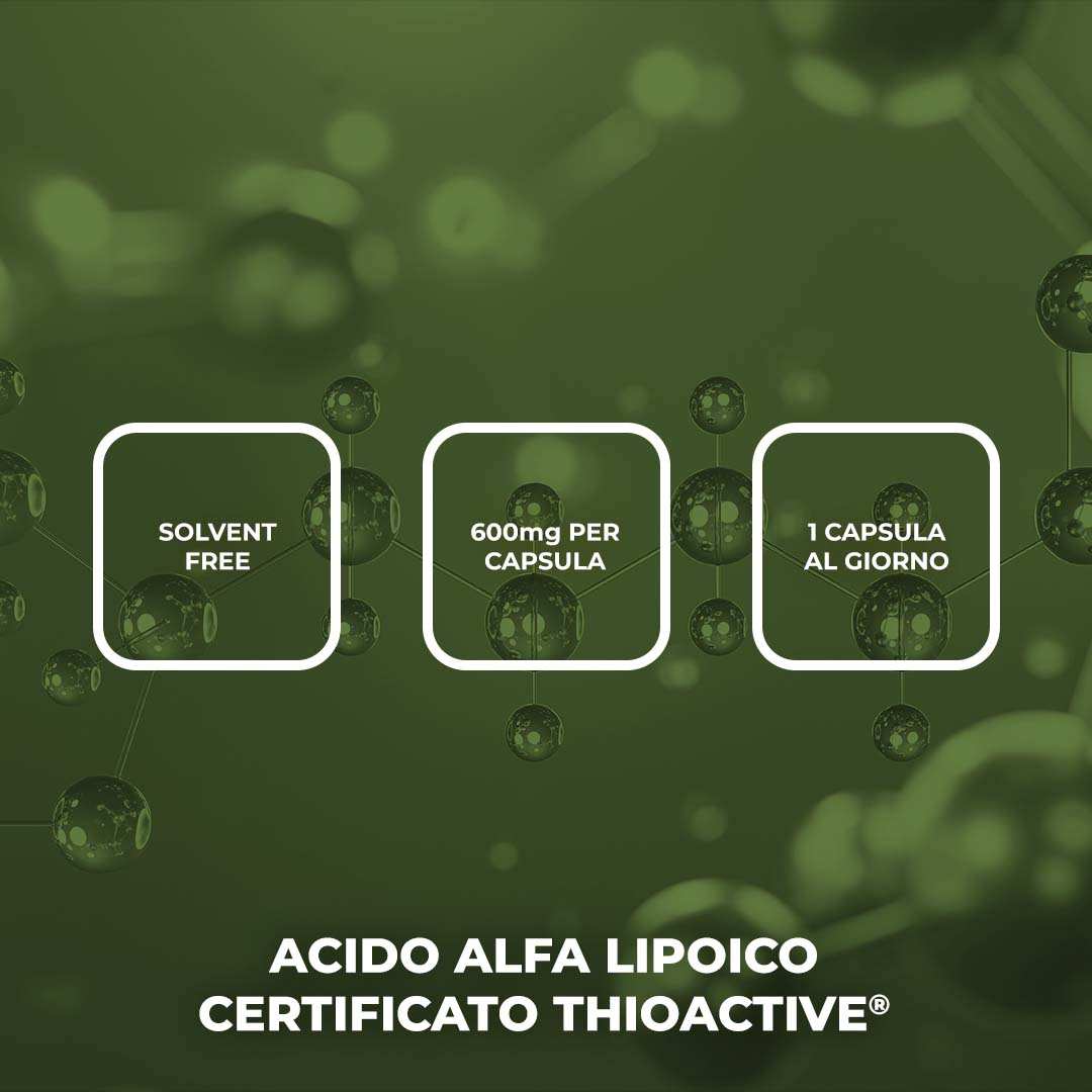 ACIDO ALFA LIPOICO - Integratore a base di Acido Alfa Lipoico Certificato ThioActive®