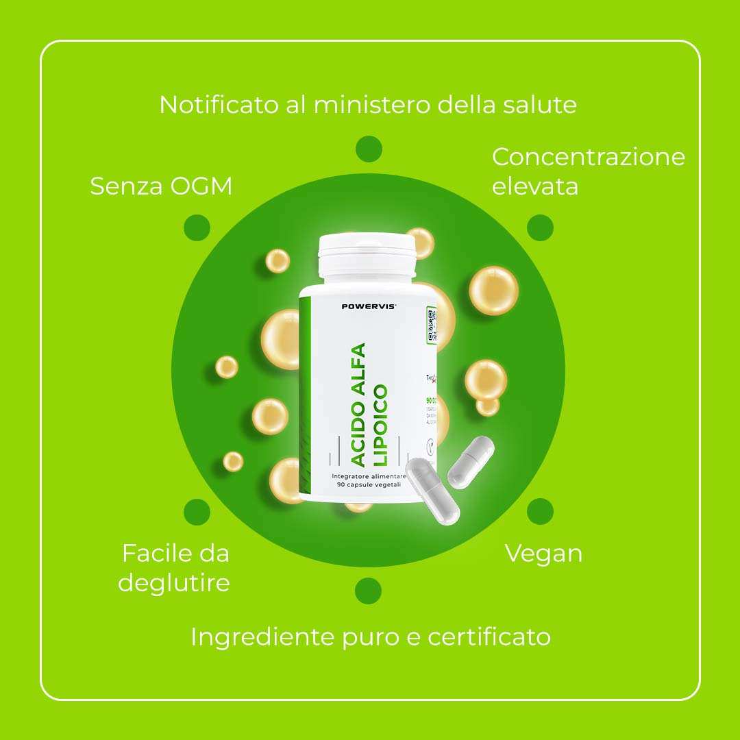 ACIDO ALFA LIPOICO - Integratore a base di Acido Alfa Lipoico Certificato ThioActive®