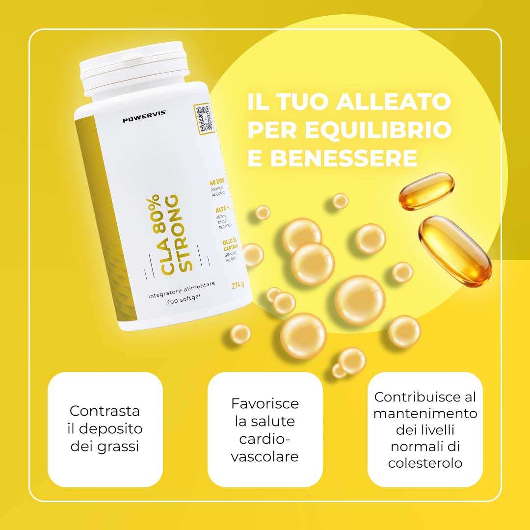 CLA STRONG 80% - Integratore a base di Acido Linoleico Coniugato