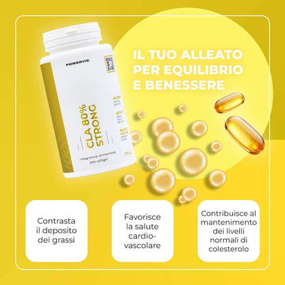 CLA STRONG 80% - Integratore a base di Acido Linoleico Coniugato