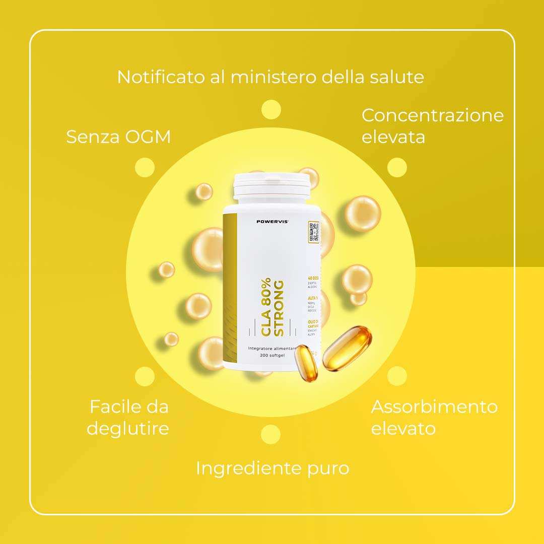 CLA STRONG 80% - Integratore a base di Acido Linoleico Coniugato