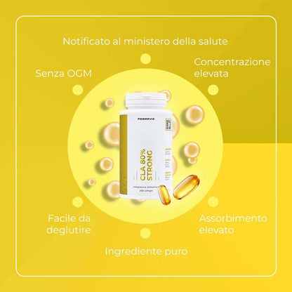CLA STRONG 80% - Integratore a base di Acido Linoleico Coniugato