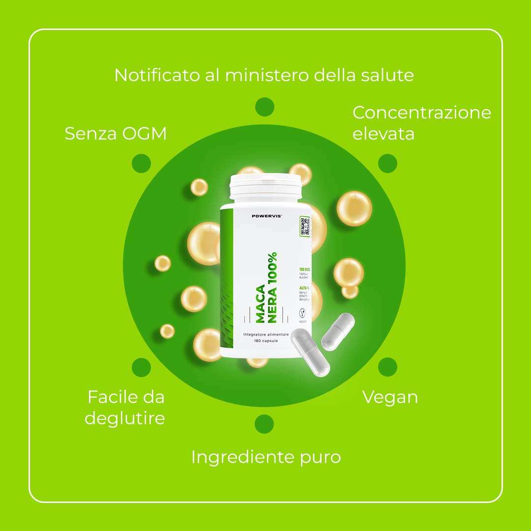 MACA NERA 100% - Integratore alimentare a base di Estratto di Maca Nera