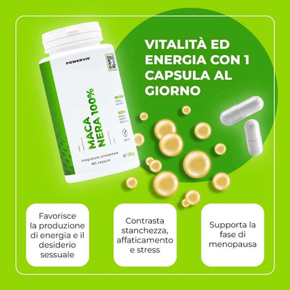 MACA NERA 100% - Integratore alimentare a base di Estratto di Maca Nera