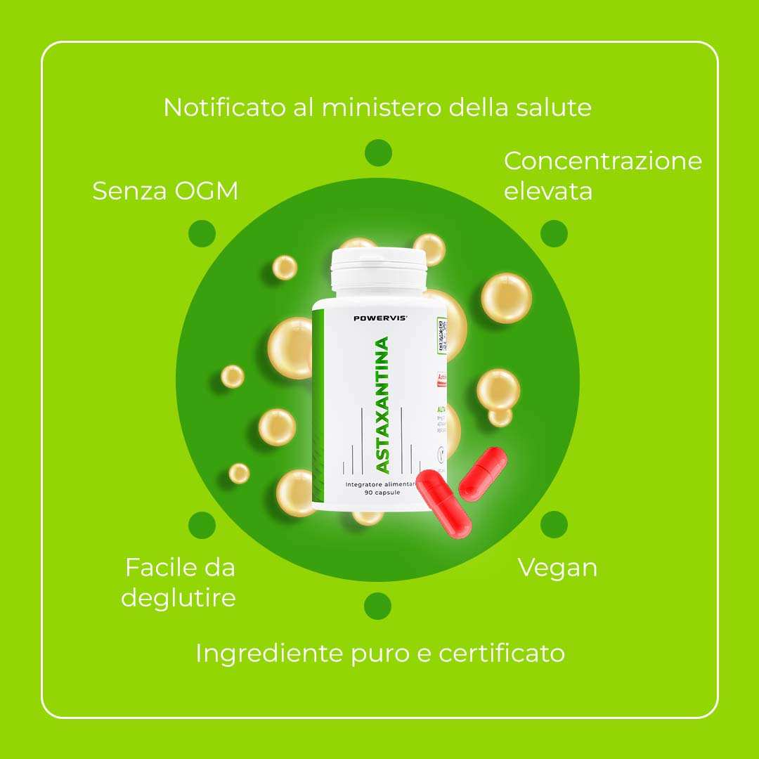 ASTAXANTINA - Integratore alimentare a base di Astaxantina Certificata AstaReal®