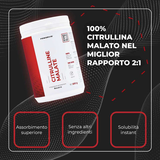 CITRULLINE MALATE - Integratore a base di L-Citrullina Malato 2:1 in polvere