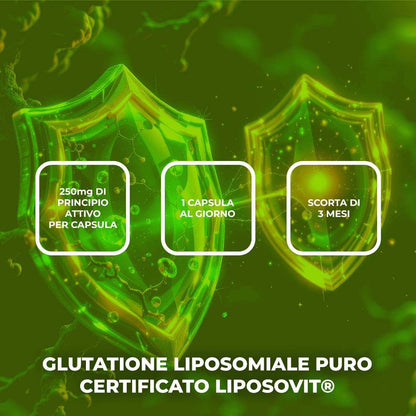 GLUTATIONE LIPOSOMIALE - Integratore alimentare a base di Glutatione Liposomiale Certificato Liposovit®