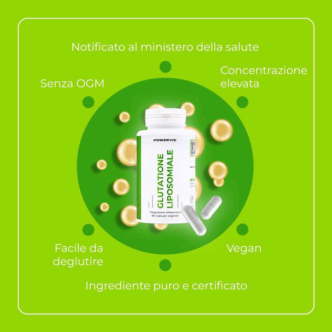 GLUTATIONE LIPOSOMIALE - Integratore alimentare a base di Glutatione Liposomiale Certificato Liposovit®