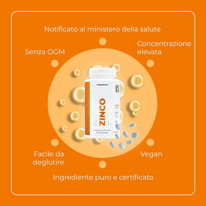 ZINCO - Integratore a base di Zinco Bisglicinato Certificato Albion®