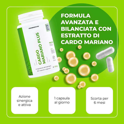 CARDO MARIANO PLUS - Integratore alimentare a base di Estratto di Cardo Mariano, Carciofo e Tarassaco