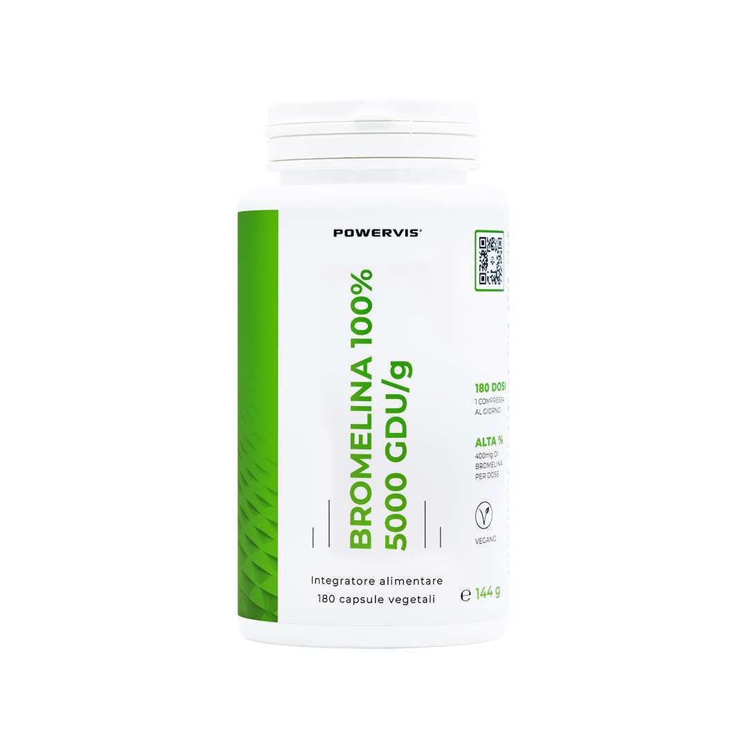 BROMELINA 100% 5000 GDU/g - Integratore alimentare a base di Bromelina 5000 GDU/g