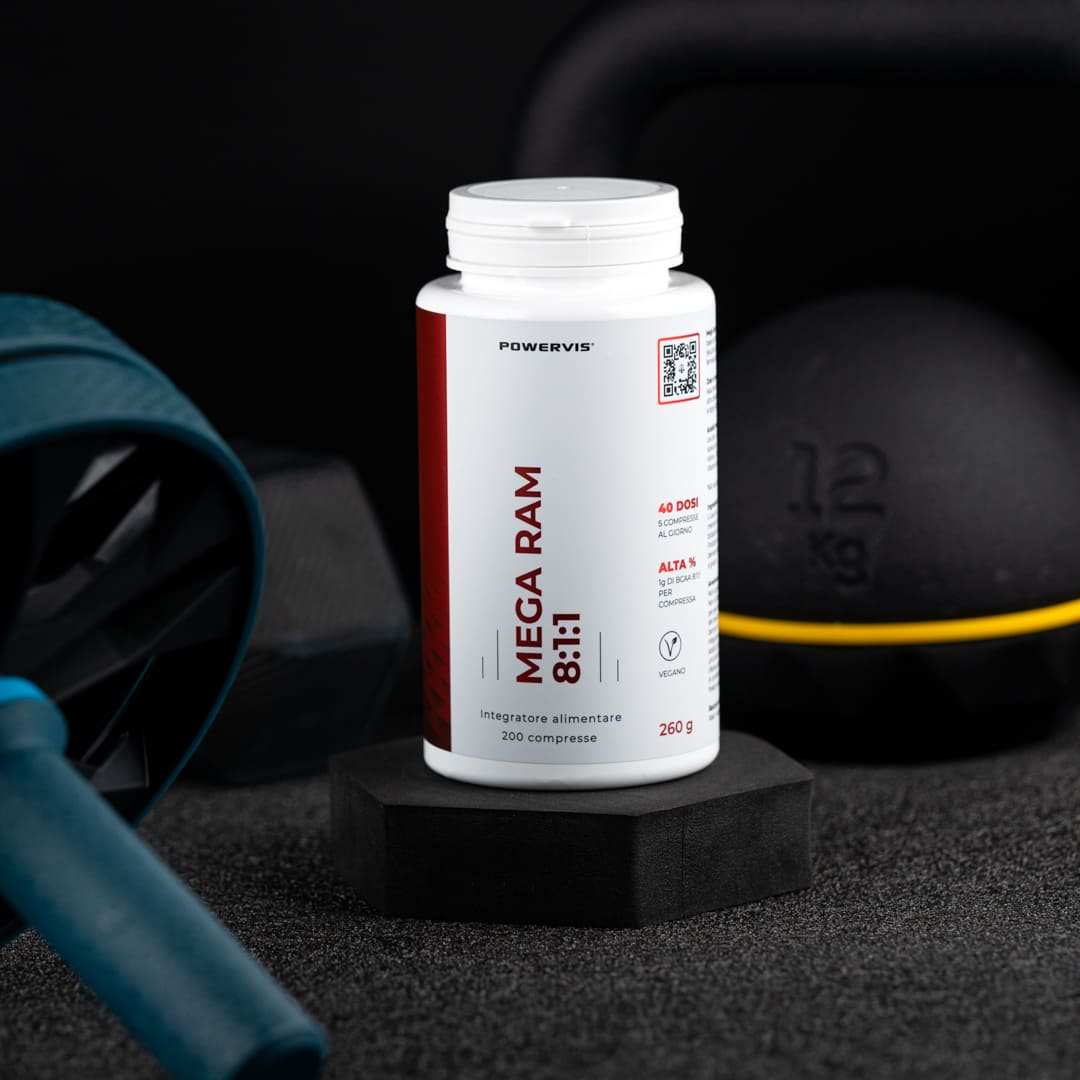 MEGA RAM 8:1:1 - Integratore alimentare a base di Bcaa 8:1:1 in Compresse