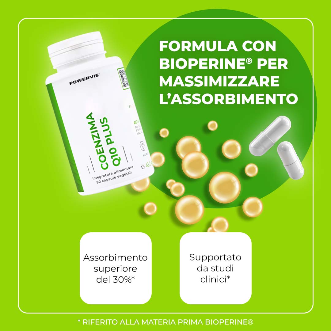 COENZIMA Q10 PLUS - Integratore alimentare a base di Coenzima Q10 e BioPerine®