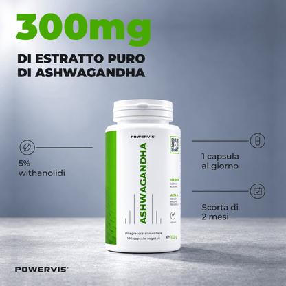 ASHWAGANDHA - Integratore alimentare a base di Estratto di Ashwagandha