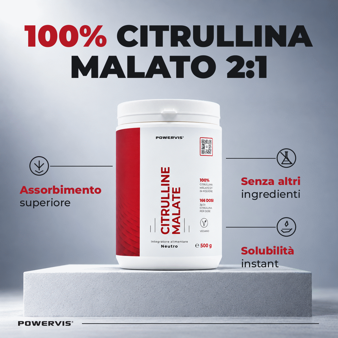 CITRULLINE MALATE - Integratore a base di L-Citrullina Malato 2:1 in polvere