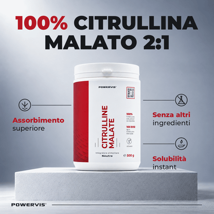 CITRULLINE MALATE - Integratore a base di L-Citrullina Malato 2:1 in polvere