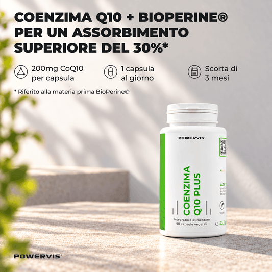 COENZIMA Q10 PLUS - Integratore alimentare a base di Coenzima Q10 e BioPerine®