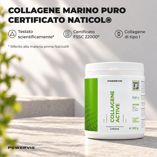 COLLAGENE ACTIVE - Integratore alimentare a base di Collagene Marino Certificato Naticol® in polvere