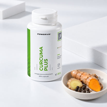 CURCUMA PLUS - Integratore alimentare a base di Curcuma, BioPerine® e Zenzero