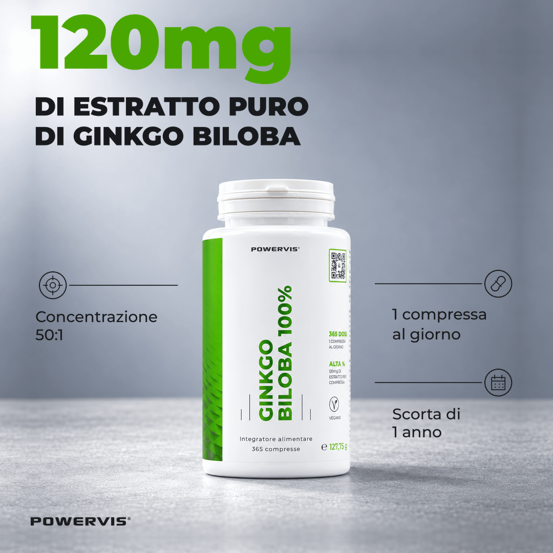 GINKGO BILOBA - Integratore alimentare a base di Estratto di Ginkgo Biloba 50:1
