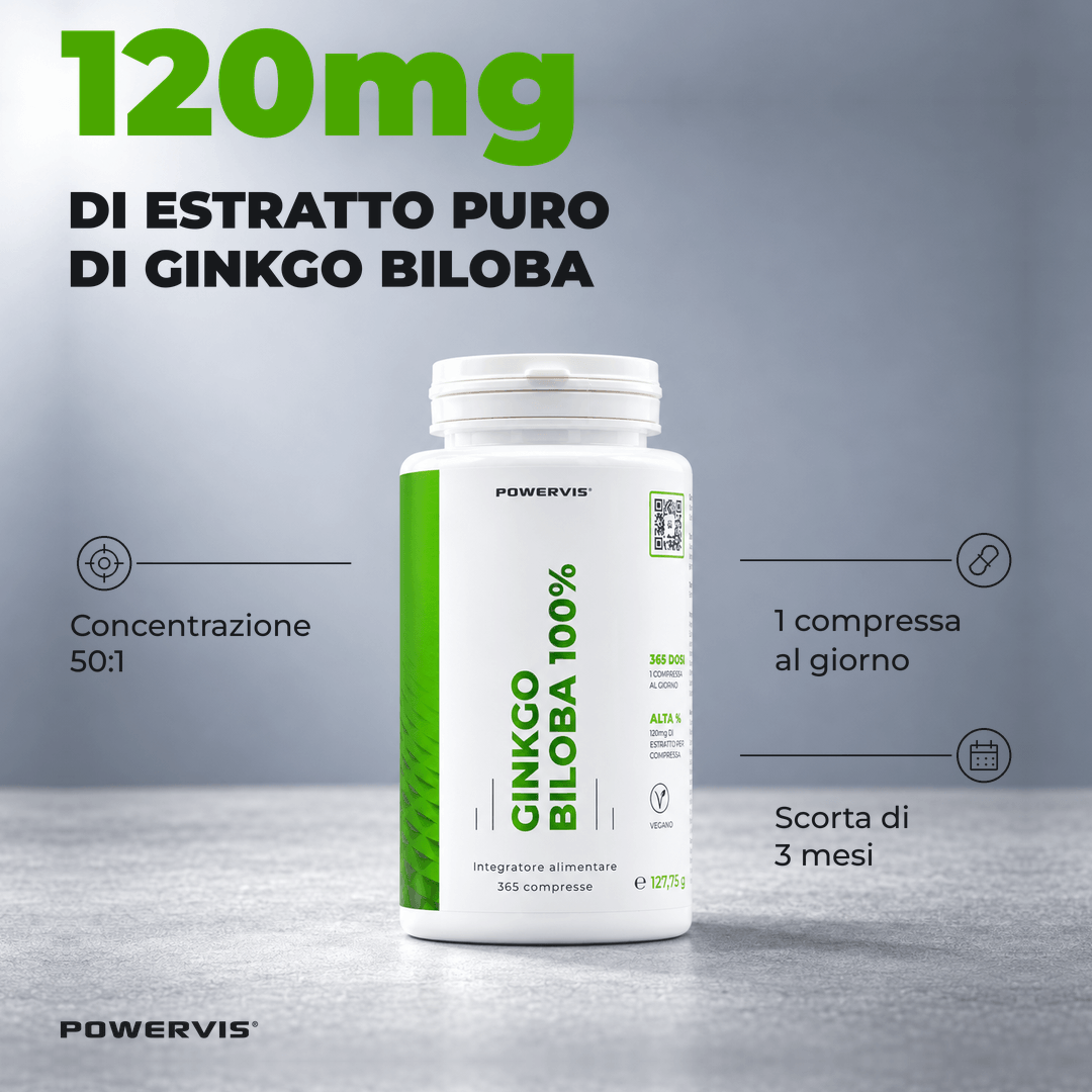 GINKGO BILOBA - Integratore alimentare a base di Estratto di Ginkgo Biloba 50:1