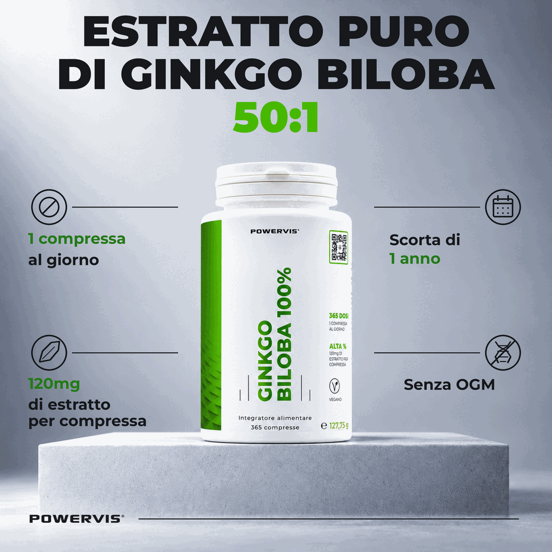 GINKGO BILOBA - Integratore alimentare a base di Estratto di Ginkgo Biloba 50:1