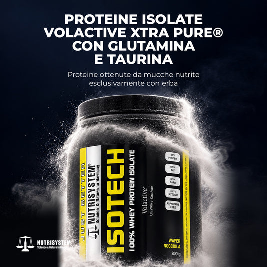 ISOTECH - Proteine Isolate Certificate Volactive® XTRA PURE con Glutammina, Taurina e Vitamine