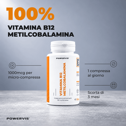 VITAMINA B12 METILCOBALAMINA - Integratore Alimentare in compresse a base di Vitamina B12