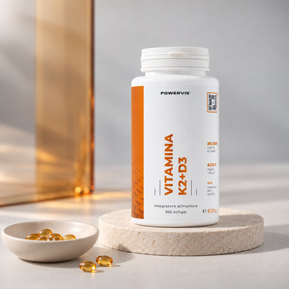 VITAMINA K2 + D3 - Integratore alimentare a base di Vitamina K2 MK-7 + D3 in Softgel