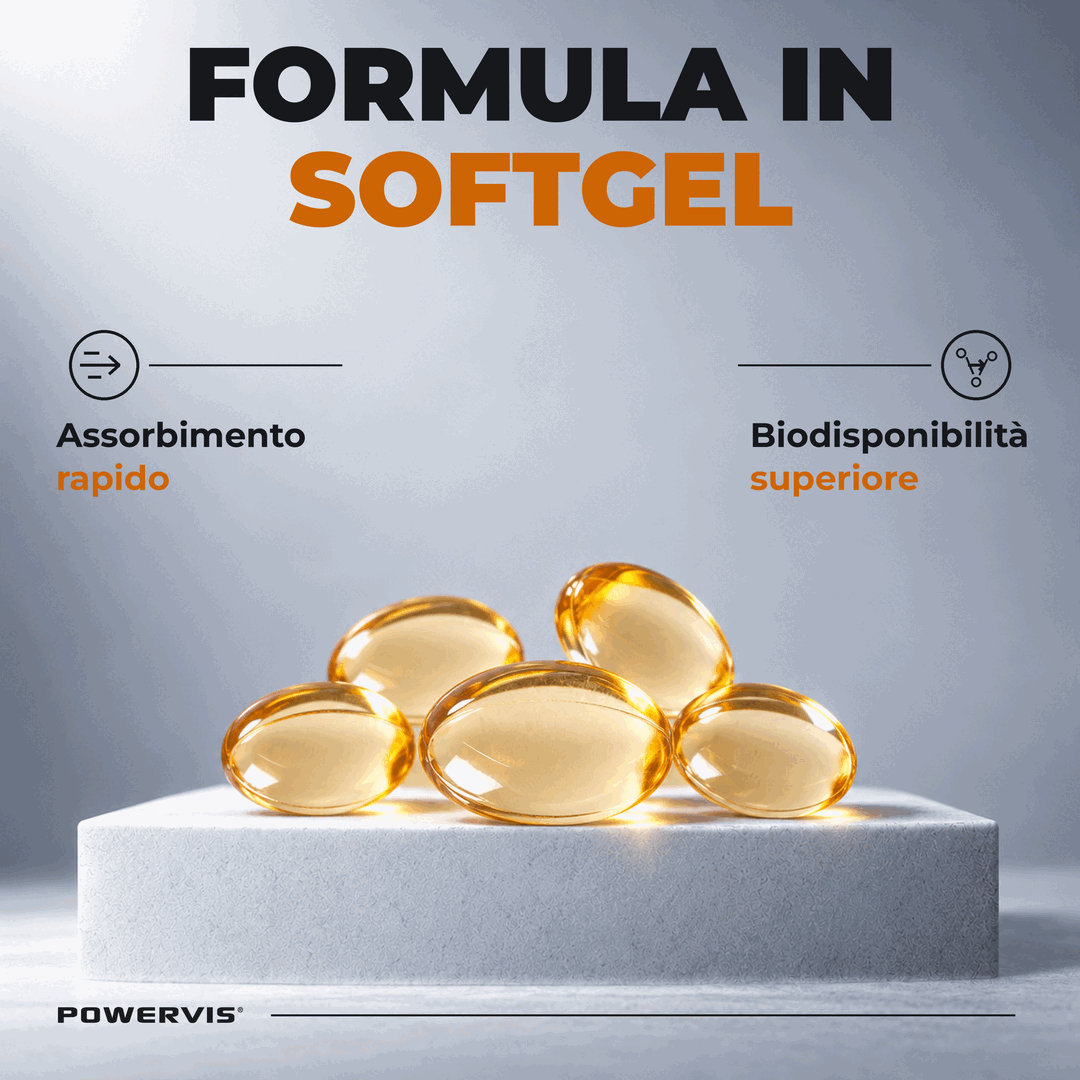 VITAMINA K2 + D3 - Integratore alimentare a base di Vitamina K2 MK-7 + D3 in Softgel