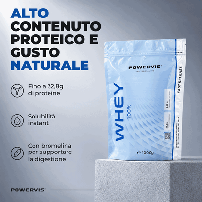 WHEY 100% - Proteine Whey del siero del latte Concentrate e Isolate