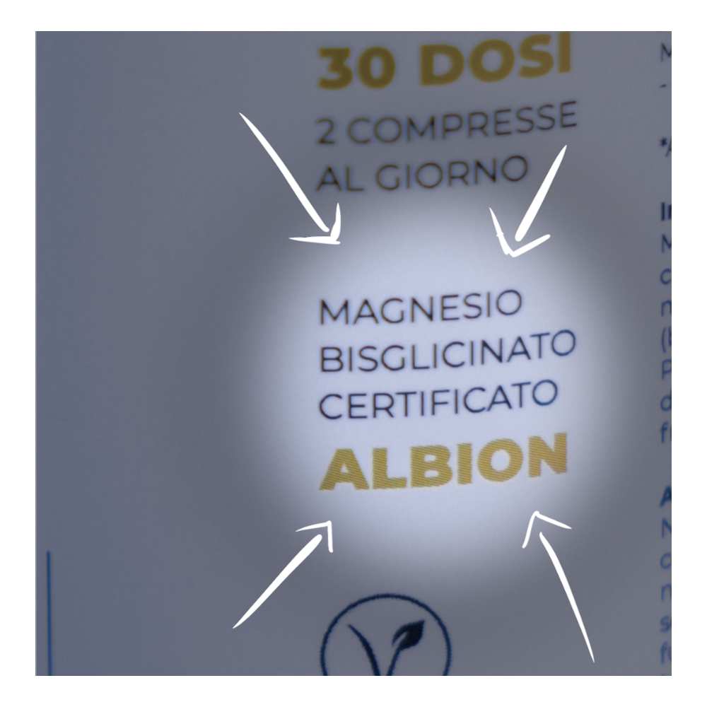 MAGNESIO BISGLICINATO - Integratore a base di Magnesio Bisglicinato Albion®